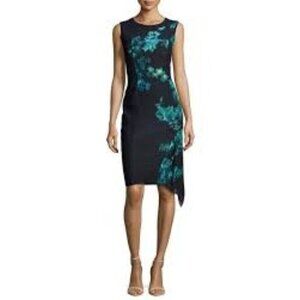 Elie Tahari Wynn Floral-Print Asymmetric Dress size 0 NWT